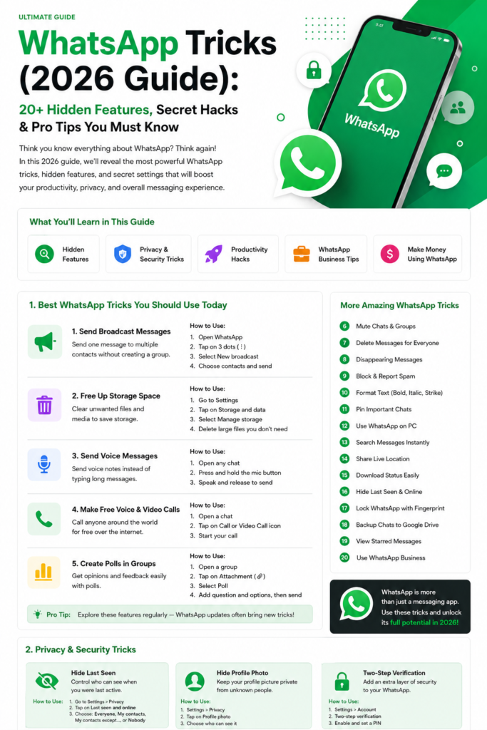 WhatsApp Tricks (2026 Guide):